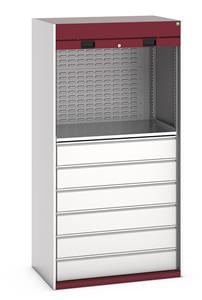40201024.** Bott cubio cupboard with lockable roller shutter door - 1050mm wide x 650mm deep x 2000mm high....